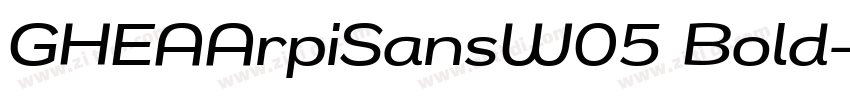 GHEAArpiSansW05 Bold字体转换